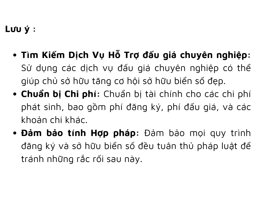 Một vài lưu ý quan trọng khi muốn sở hữu biển số xe ô tô Hà Nội đẹp