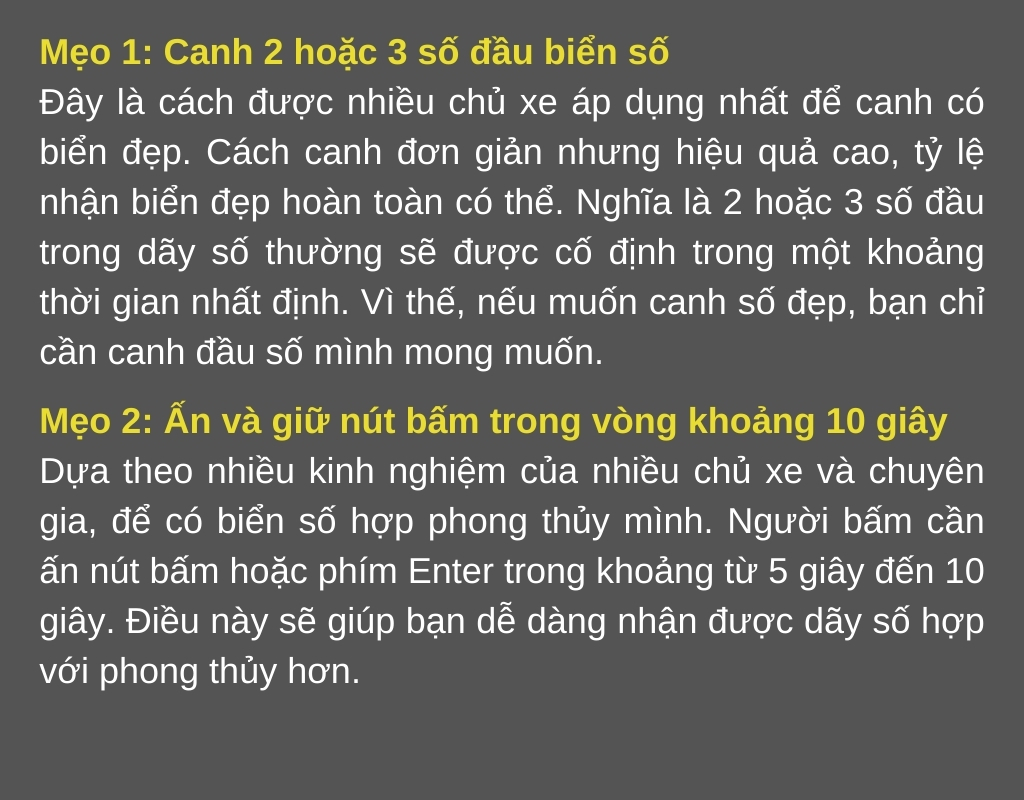 Các mẹo nhất định phải biết để bấm được biển đẹp