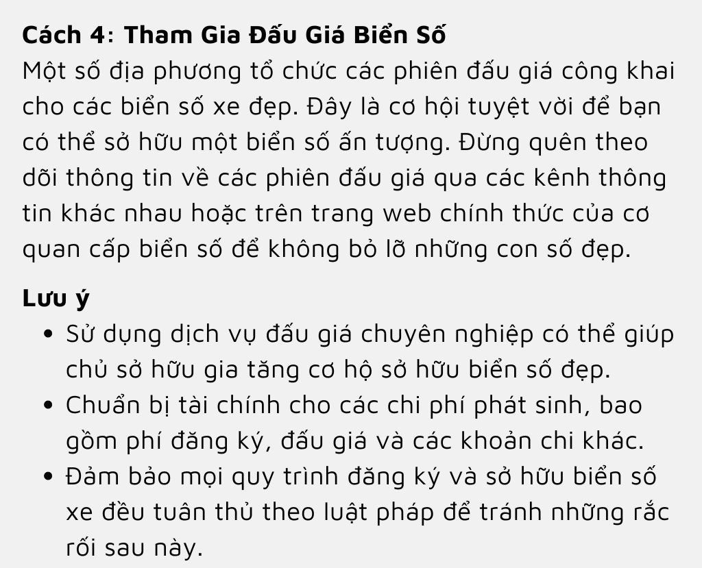 Sở hữu biển số đẹp theo mong muốn thông qua đấu giá biển xe