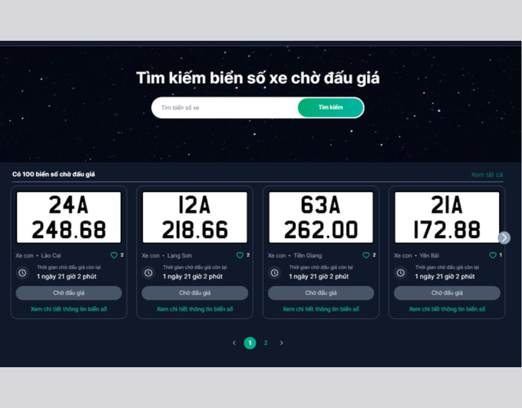 Hướng dẫn đăng ký đấu giá biển số online 