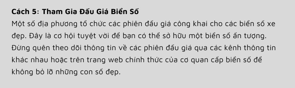 Nhờ dịch vụ đấu giá để có được biển số xe đẹp theo mong muốn