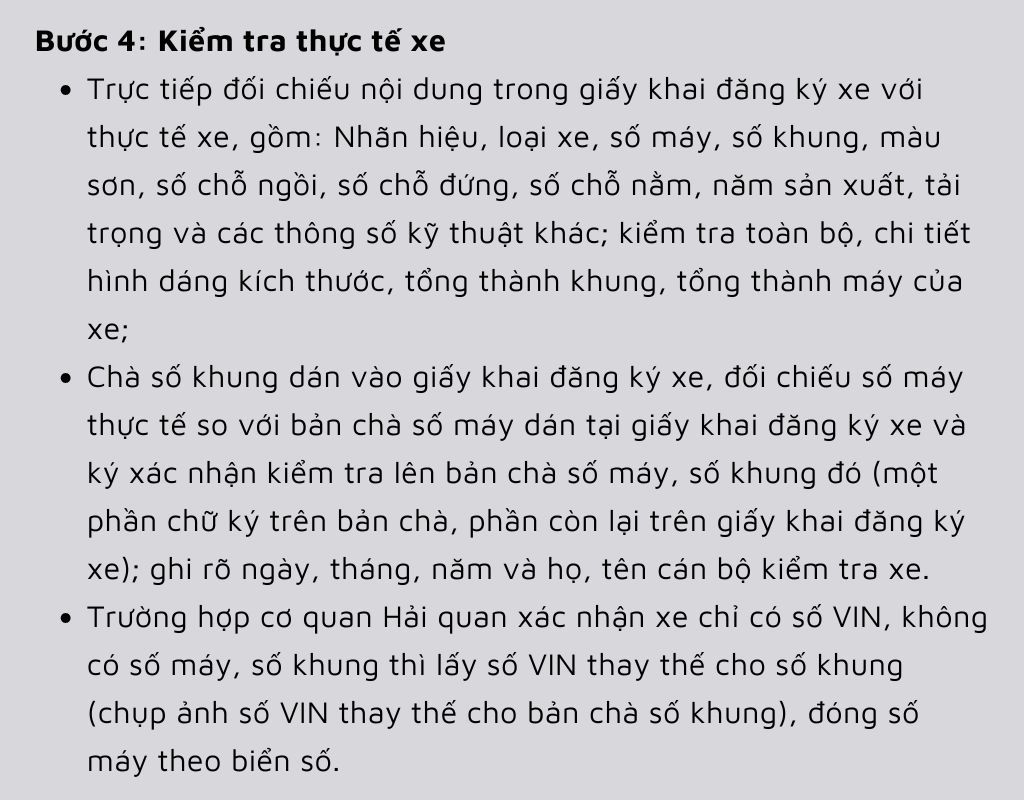 Kiểm tra tình hình thực tế của xe ô tô