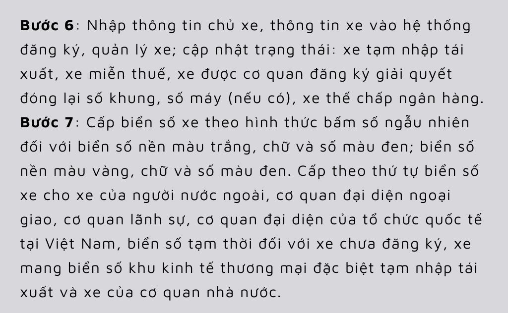 Thu thập thông tin và cấp biển theo hình thức bấm số tự nhiên