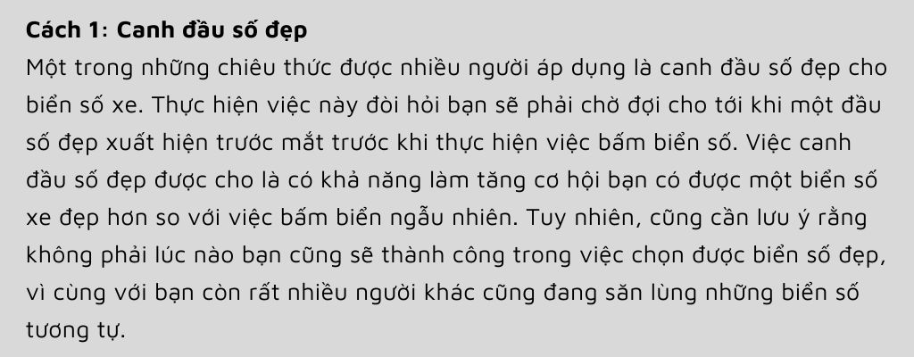 Mẹo số 1: Cach đầu số đẹp