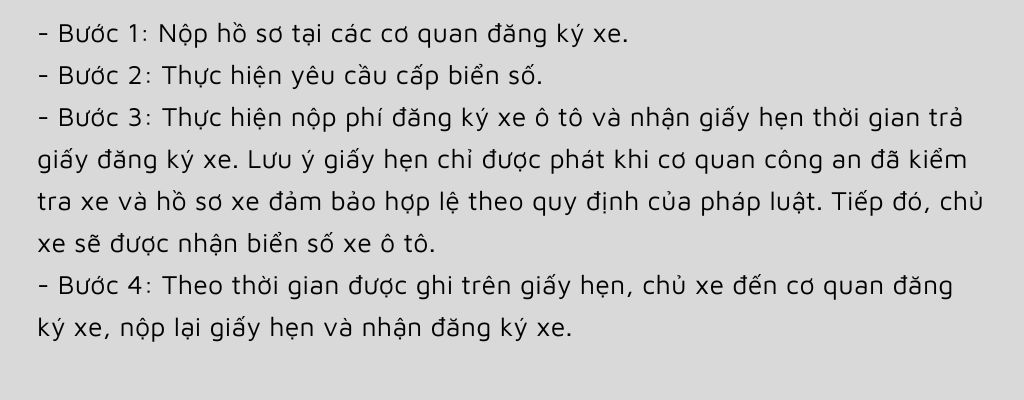 Thủ tục đăng ký biển ô tô Quảng Ninh mới nhất 2024 