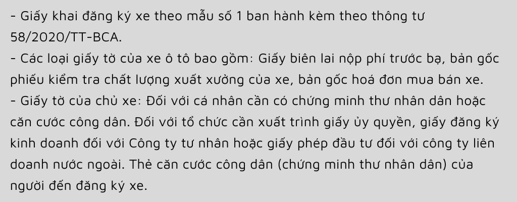 Chủ xe cần chuẩn bị đầy đủ hồ sơ trước khi đi đăng ký xe 