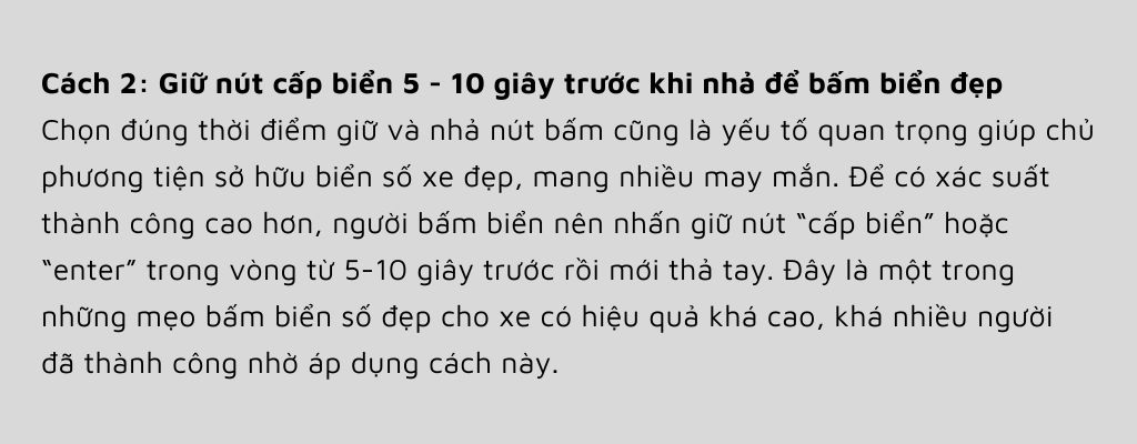 Chọn ngày đẹp để đi bấm biển là mẹo giúp bấm được biển số xe đẹp 