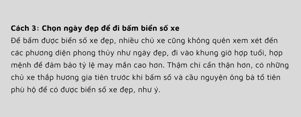 Giữ nút bấm vài giây là mẹo bấm được biển số đẹp 