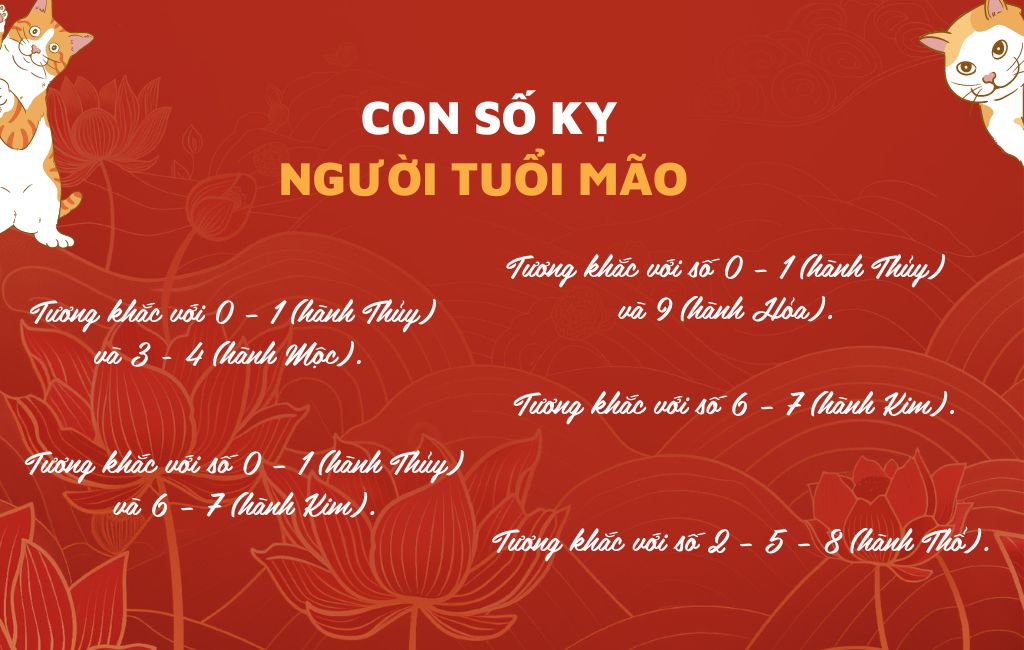 Con số kỵ của người tuổi Mão