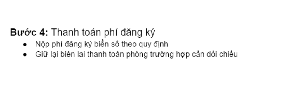 Thanh toán phí đăng ký 