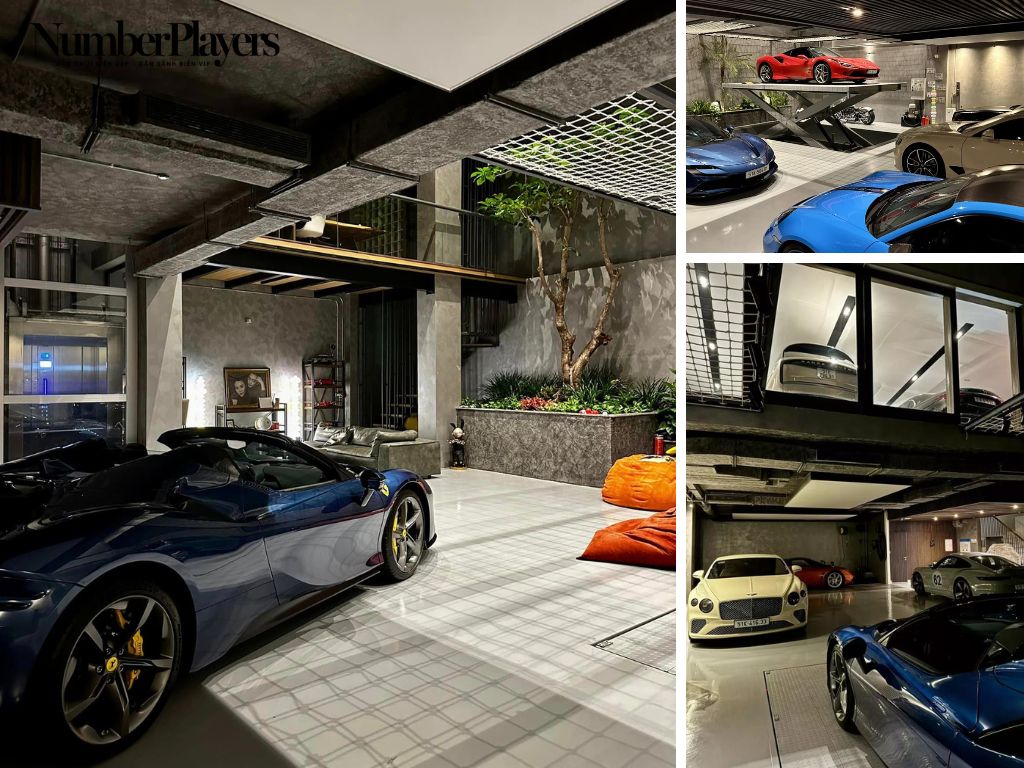 garage siêu xe trăm tỷ của Cường đô la