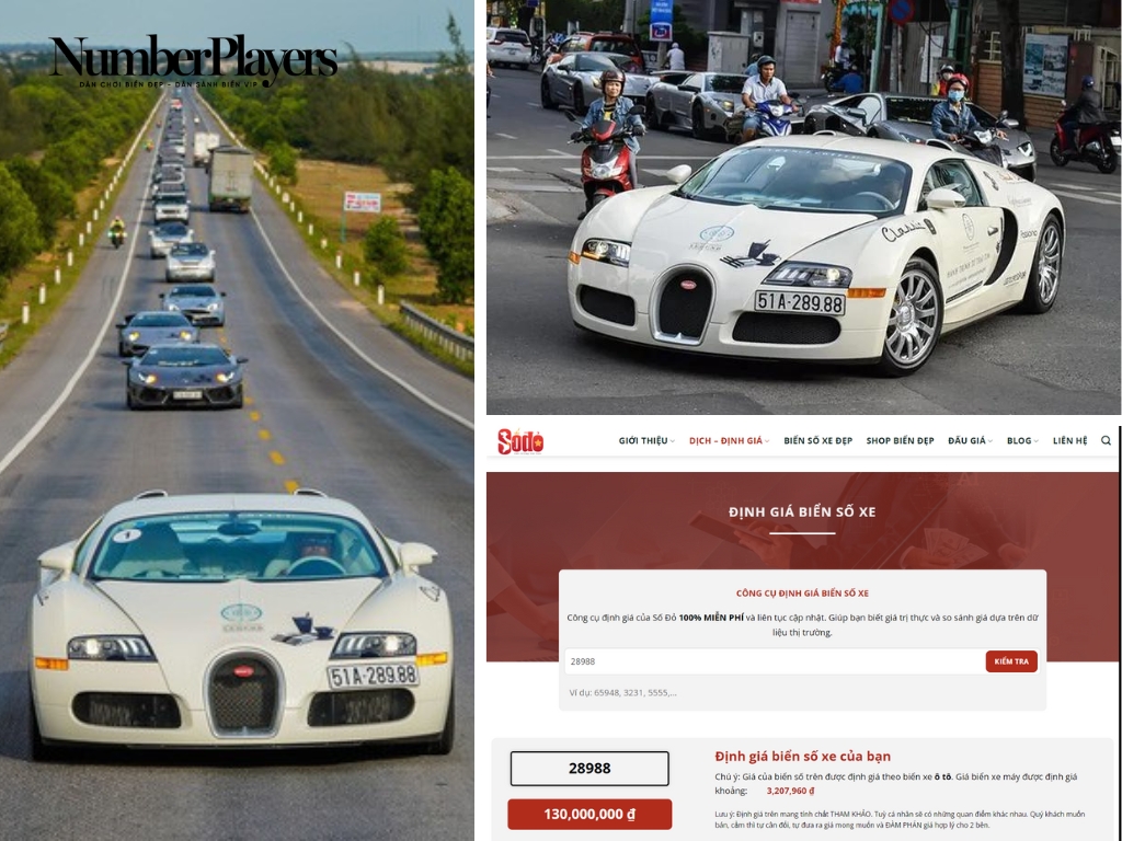 Biển số xe Bugatti Veyron được định giá hơn 100 triệu đồng 